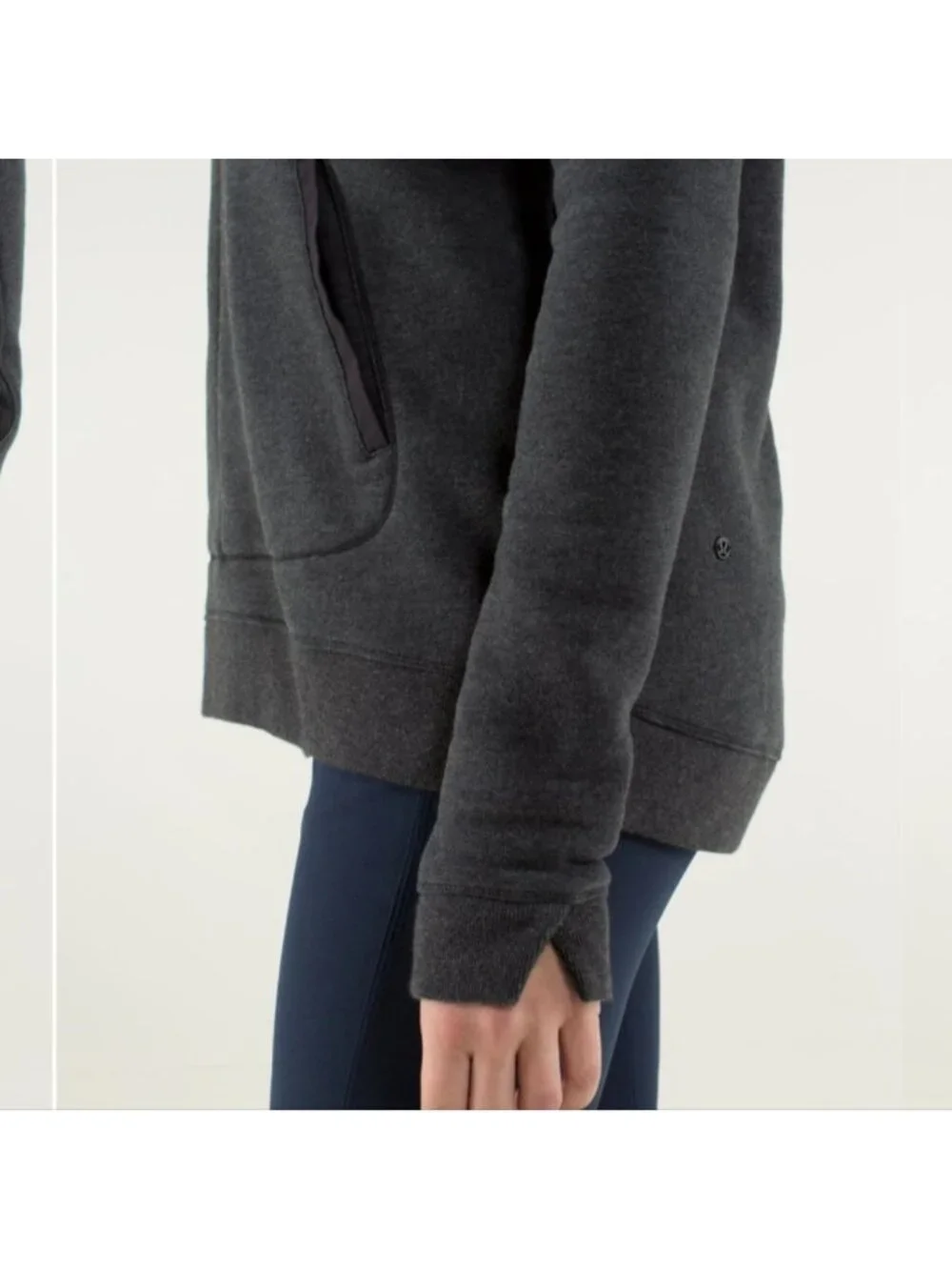 Lululemon Avenue Pullover Heathered Black / Black